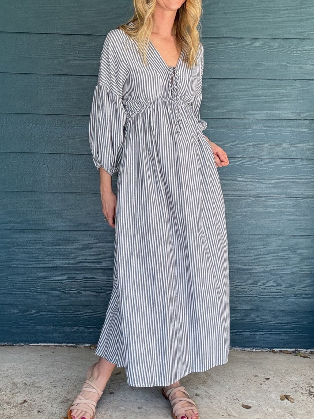 Grade & Gather To The Beach Striped Maxi Dress